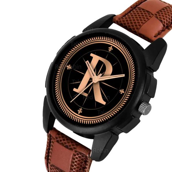 Sky_Mart_Analog_Round_Black_Dialbet_R_Design_Stylish_Brown_Leather_Strap_Classic_Design_Fancy_Wrist_Watch_For_Men_And_Boys