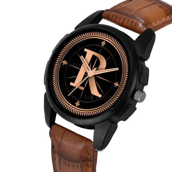 Sky_Mart_Analog_Round_Black_Dialbet_R_Design_Stylish_Brown_Leather_Strap_Classic_Design_Fancy_Wrist_Watch_For_Men_And_Boys