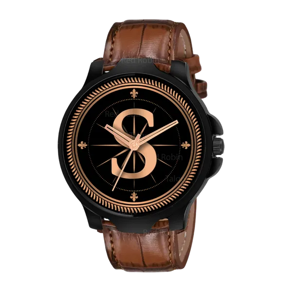 Sky_Mart_Analog_Round_Black_Dialbet_S_Design_Stylish_Brown_Leather_Strap_Classic_Design_Fancy_Wrist_Watch_For_Men_And_Boys