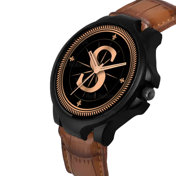Sky_Mart_Analog_Round_Black_Dialbet_S_Design_Stylish_Brown_Leather_Strap_Classic_Design_Fancy_Wrist_Watch_For_Men_And_Boys