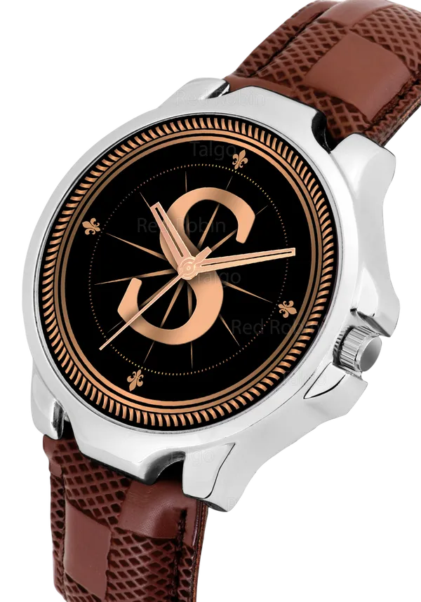 Sky_Mart_Analog_Round_Black_Dialbet_S_Design_Stylish_Brown_Leather_Strap_Classic_Design_Fancy_Wrist_Watch_For_Men_And_Boys