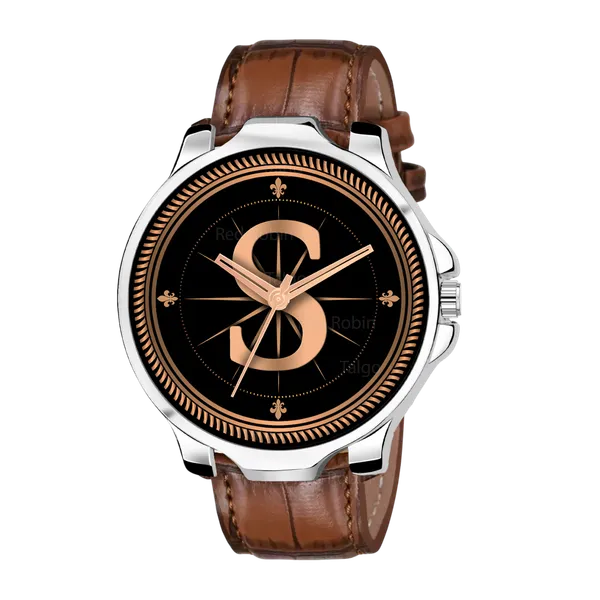 Sky_Mart_Analog_Round_Black_Dialbet_S_Design_Stylish_Brown_Leather_Strap_Classic_Design_Fancy_Wrist_Watch_For_Men_And_Boys