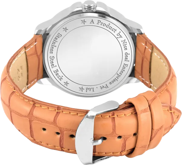 Sky_Mart_Analog_Round_Black_Dialbet_S_Design_Stylish_Beige_Leather_Strap_Classic_Design_Fancy_Wrist_Watch_For_Men_And_Boys