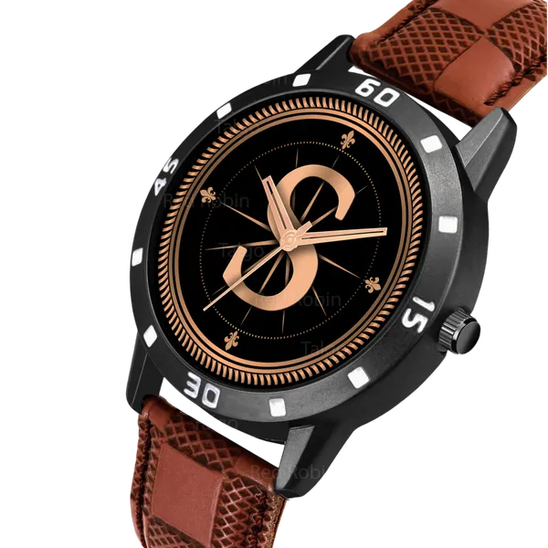Sky_Mart_Analog_Round_Black_Dialbet_S_Design_Stylish_Brown_Leather_Strap_Classic_Design_Fancy_Wrist_Watch_For_Men_And_Boys