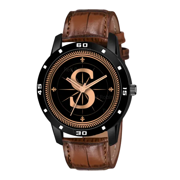 Sky_Mart_Analog_Round_Black_Dialbet_S_Design_Stylish_Brown_Leather_Strap_Classic_Design_Fancy_Wrist_Watch_For_Men_And_Boys
