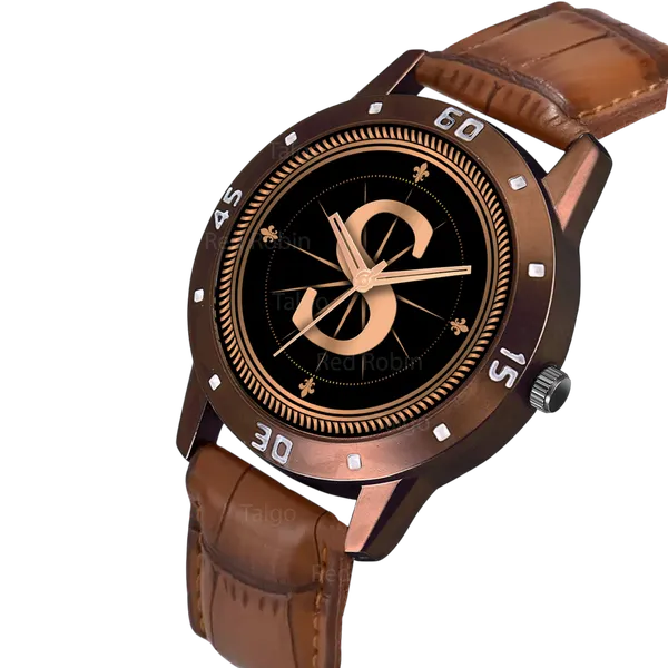 Sky_Mart_Analog_Round_Black_Dialbet_S_Design_Stylish_Brown_Leather_Strap_Classic_Design_Fancy_Wrist_Watch_For_Men_And_Boys