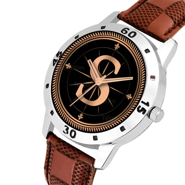 Sky_Mart_Analog_Round_Black_Dialbet_S_Design_Stylish_Brown_Leather_Strap_Classic_Design_Fancy_Wrist_Watch_For_Men_And_Boys