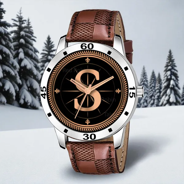 Sky_Mart_Analog_Round_Black_Dialbet_S_Design_Stylish_Brown_Leather_Strap_Classic_Design_Fancy_Wrist_Watch_For_Men_And_Boys