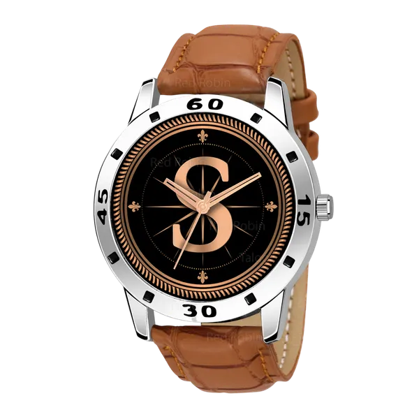 Sky_Mart_Analog_Round_Black_Dialbet_S_Design_Stylish_Beige_Leather_Strap_Classic_Design_Fancy_Wrist_Watch_For_Men_And_Boys
