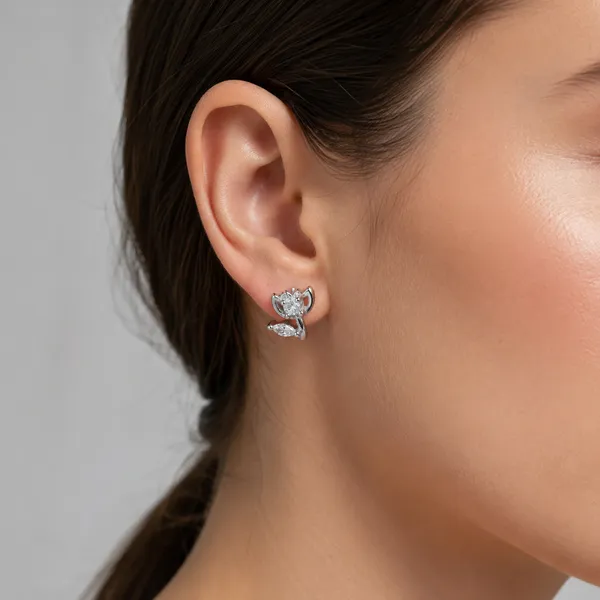 Silver_Alloy_Tulip_Stud_Earrings_For_Women