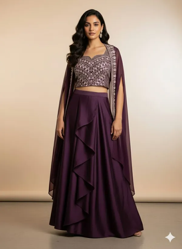 Purple_Printed_Cape_Style_Lehenga_Choli_Set_for_Women