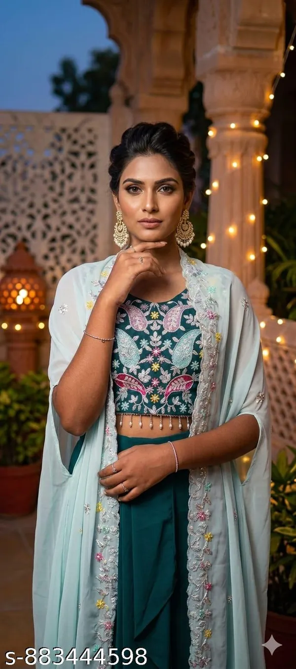 Rama_Teal_Embroidered_Layered_Ready_to_Wear_3_piece_Set_for_Women