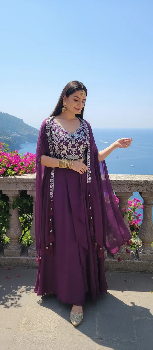 Wine_Embroidered_Top_bottom_and_Dupatta_set_for_Women