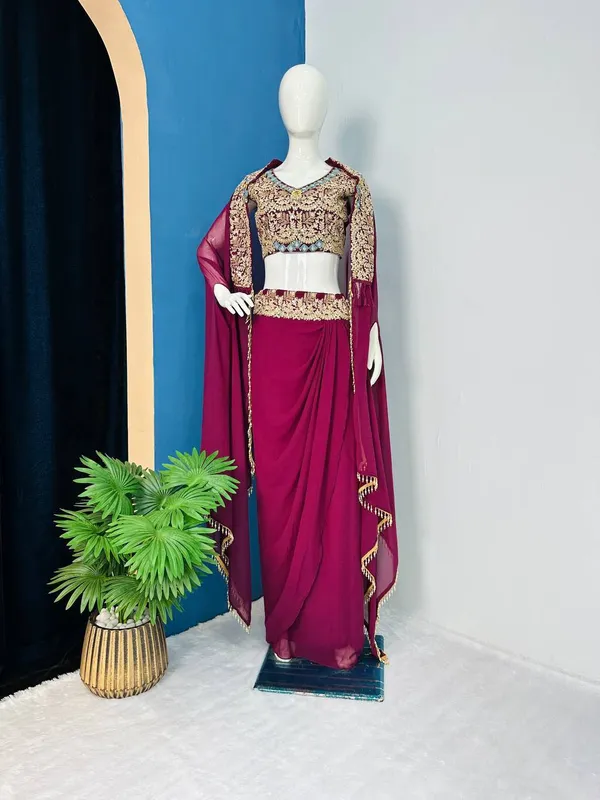 Purple_Embroidered_Lehenga_Choli_Set_for_Women