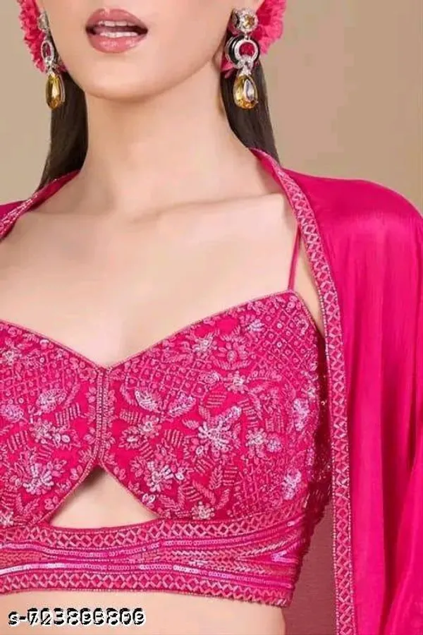 Pink_Embellished_Ethnic_Lehenga_Choli_Set(Top,Bottom,Dupatta)_for_Women