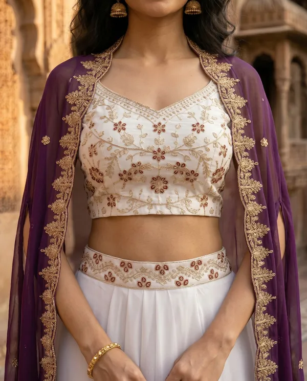 Purple_And_White_Embroidered_Lehenga_Choli_Set_for_Women