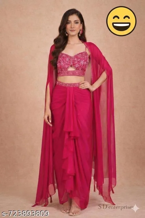 Pink_Embellished_Ethnic_Lehenga_Choli_Set(Top,Bottom,Dupatta)_for_Women