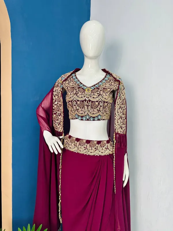Purple_Embroidered_Lehenga_Choli_Set_for_Women