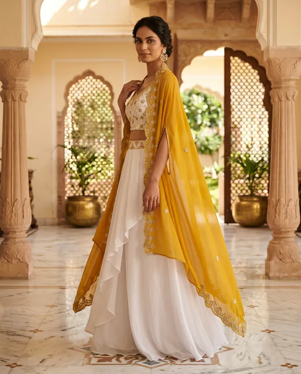 Mustard_Embroidered_Lehenga_Style_Set_for_Women