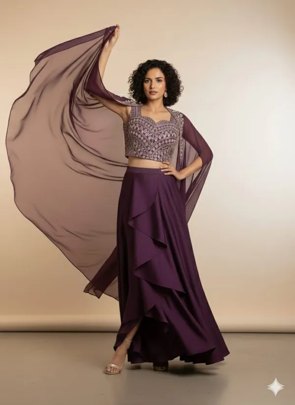 Purple_Printed_Cape_Style_Lehenga_Choli_Set_for_Women