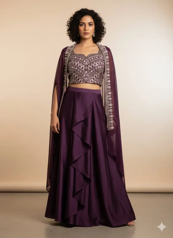 Purple_Printed_Cape_Style_Lehenga_Choli_Set_for_Women