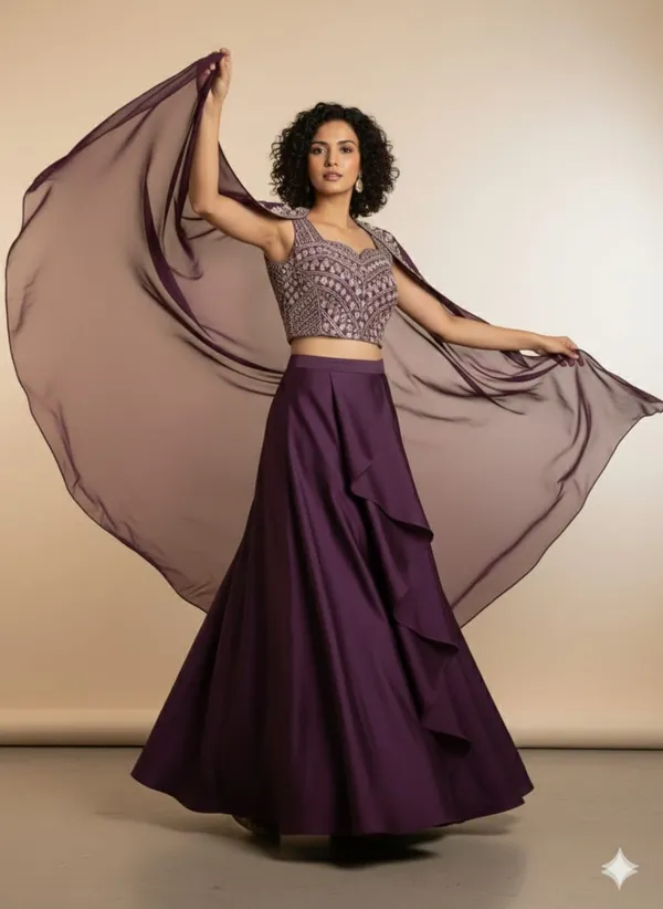 Purple_Printed_Cape_Style_Lehenga_Choli_Set_for_Women