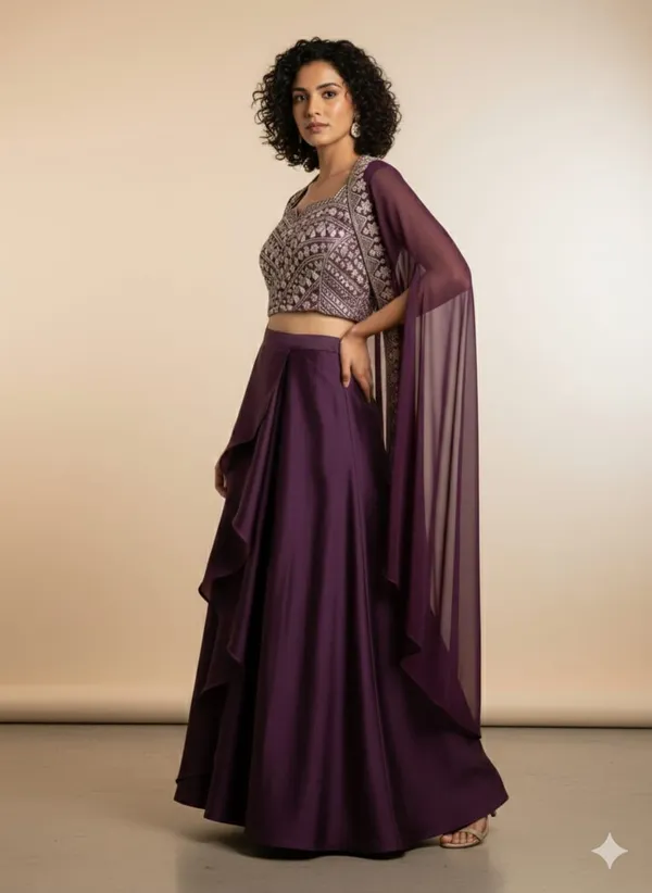Purple_Printed_Cape_Style_Lehenga_Choli_Set_for_Women