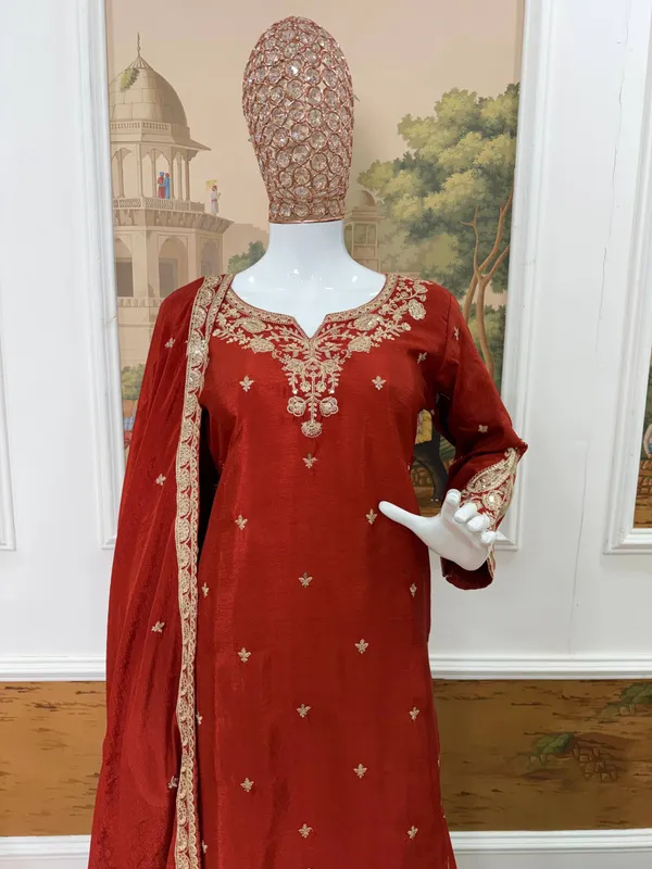 Red_Embroidered_Straight_Kurti_Plazo_Dupatta_Set_for_Women