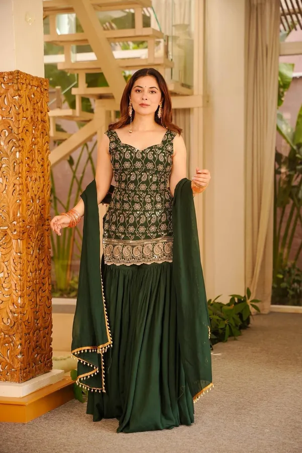 Green_Ethnic_Kurta_palazzo_and_dupatta_Set_for_women