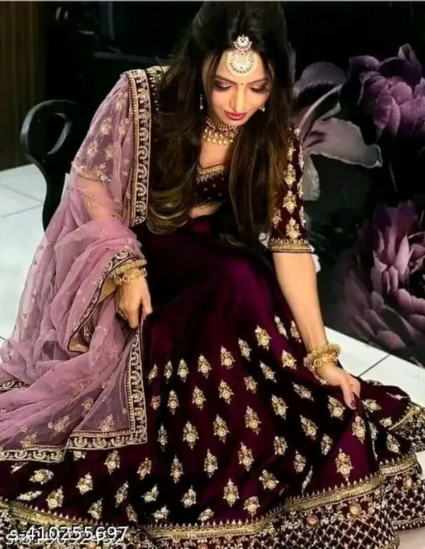 Maroon_Embroidered_Lehenga_Choli_Set_for_Women