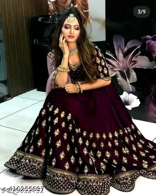 Maroon_Embroidered_Lehenga_Choli_Set_for_Women