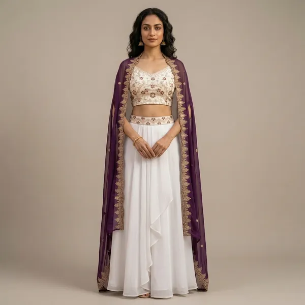 Purple_White_Faux_Georgette_Embroidered_Lehenga_Choli_Set_For_Women