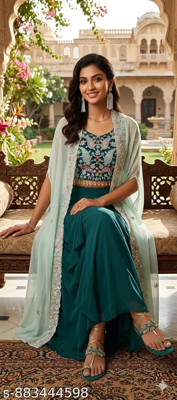 Rama_Teal_Embroidered_Layered_Ready_to_Wear_3_piece_Set_for_Women