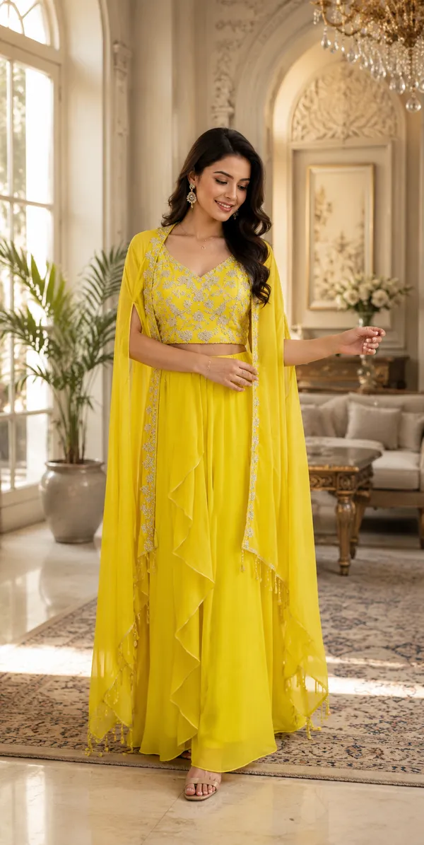 Yellow_Georgette_Embroidered_Lehenga_Choli_Dupatta_Set_For_Women