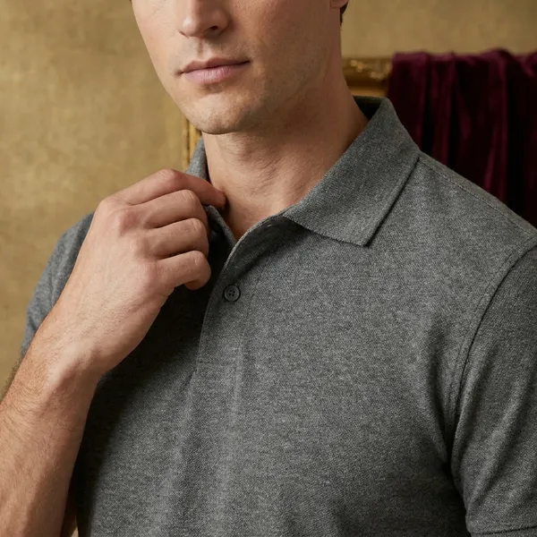 Dark_Grey_Polyester_Blend_Matty_Polo_Textured_T-Shirt_For_Men