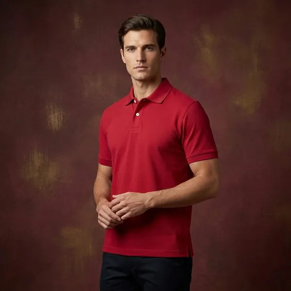 Burgundy_Polyester_Blend_Matty_Polo_Textured_T-Shirt_For_Men