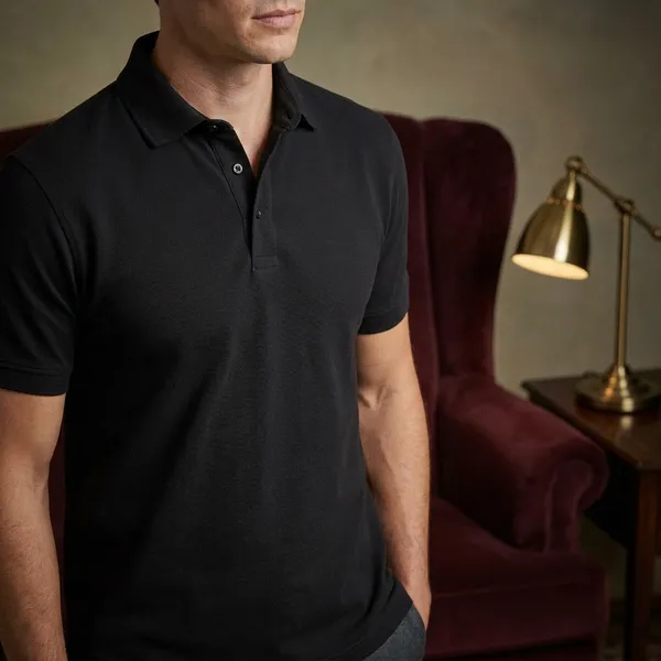 Black_Polyester_Blend_Matty_Polo_Textured_T-Shirt_For_Men