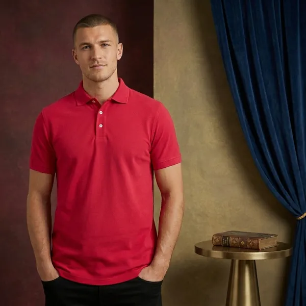 Magenta_Polyester_Blend_Matty_Polo_Textured_T-Shirt_For_Men