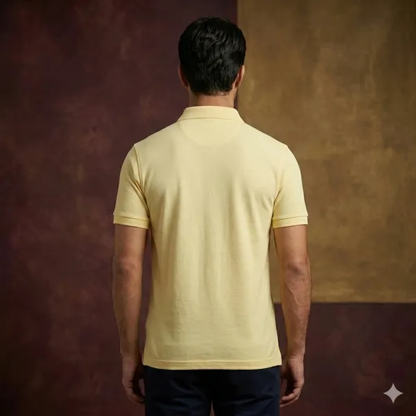 Light_Yellow_Polyester_Blend_Matty_Polo_Textured_T-Shirt_For_Men