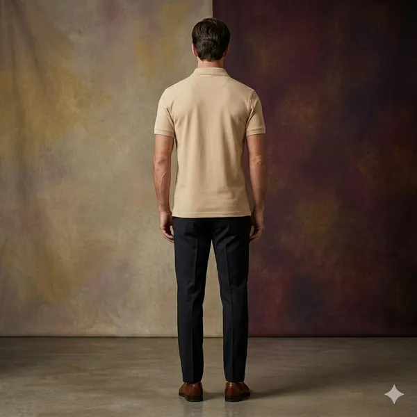 Camel_Polyester_Blend_Matty_Polo_Textured_T-Shirt_For_Men
