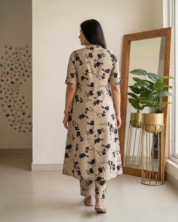 Cotton_Blend_Women_Kurti_With_Bottomwear