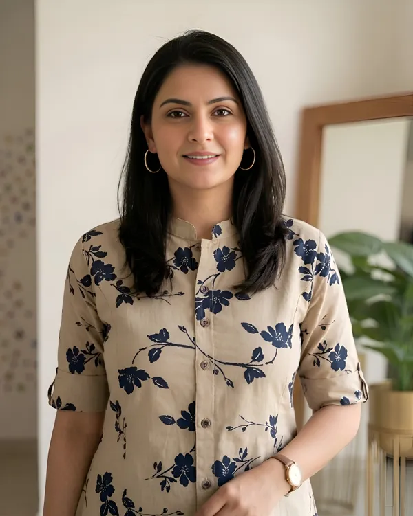 Cotton_Blend_Women_Kurti_With_Bottomwear
