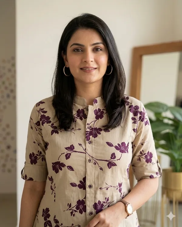 Cotton_Blend_Women_Kurti_With_Bottomwear