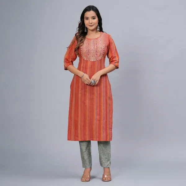 Coral_Premium_Cotton_Straight_Fit_Embroidered_Kurta_Set_For_Women