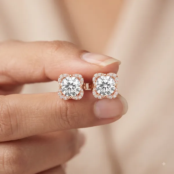 Rose_Gold_Sterling_Silver_Floral_Crystal_Stud_Earrings_For_Women