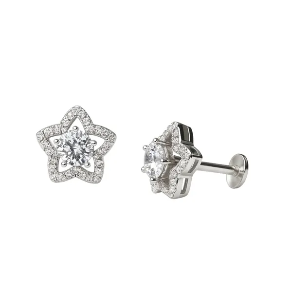 Silver_Sterling_Stone_Star_Stud_Earrings_For_Women