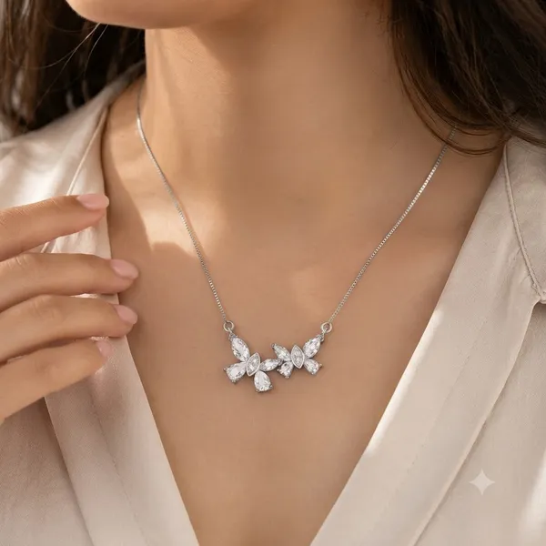Silver_925_Sterling_Silver_Floral_Stone_Pendant_Necklace_For_Women