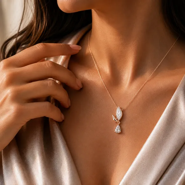 Rose_Gold_925_Sterling_Silver_Leaf_Stone-Drop_Necklace_And_Earrings_Set_For_Women