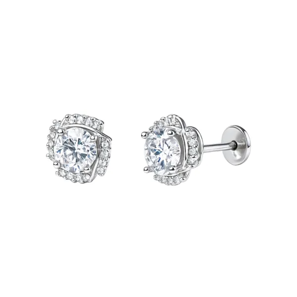 Silver_Sterling_Clear_Stone_Halo_Stud_Earrings_For_Women