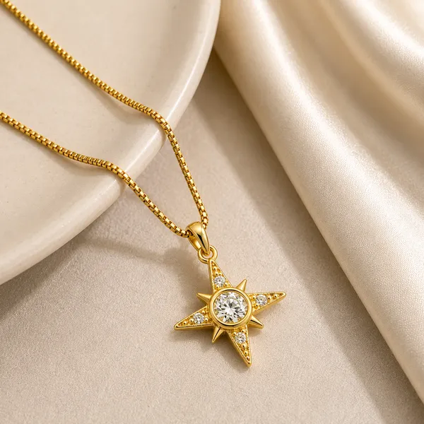 Gold-Tone_Crystal_Floral_Celestial_Pendant_Necklace_Set_For_Women